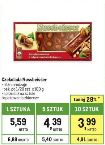 Makro Czekolada Nussbeisser 100 g oferta