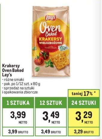 Makro Krakersy Oven Baked Lay's 80 g oferta