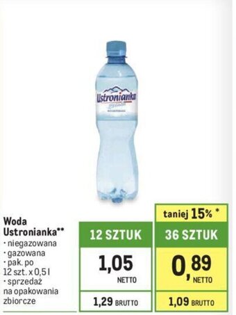 Makro Woda Ustronianka 500 ml oferta