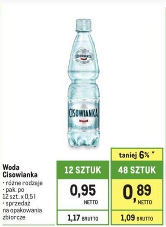 Makro Woda Cisowianka 500 ml oferta