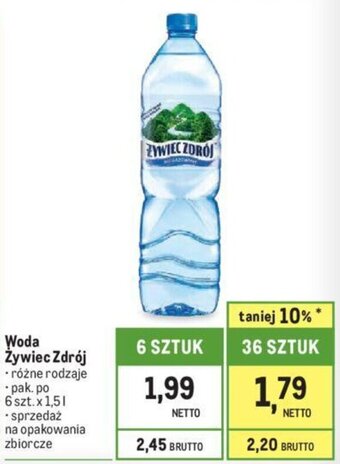 Makro Woda Żywiec Zdrój 1,5 l oferta