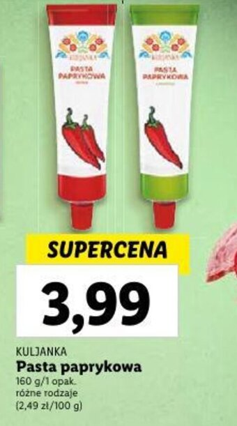 Lidl Pasta paprykowa 160 g oferta
