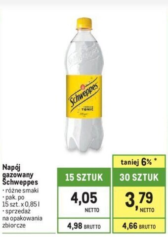 Makro Napój gazowany Schweppes 0,85 l oferta