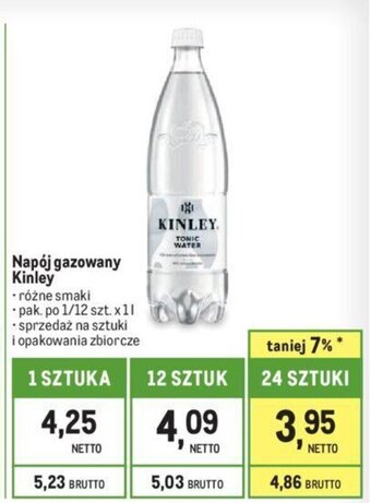 Makro Napój gazowany Kinley 1 l oferta