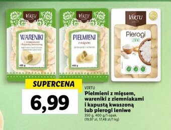 Lidl Pielmieni z mięsem, wareniki z ziemniakami i kapustą kwaszoną lub pierogi leniwe 350 g, 400 g oferta