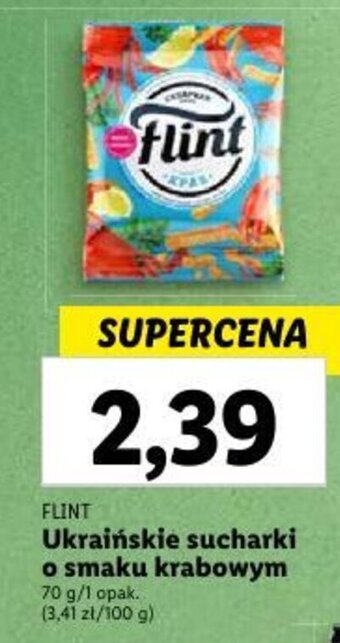 Lidl Ukraińskie sucharki o smaku krabowym 70 g oferta