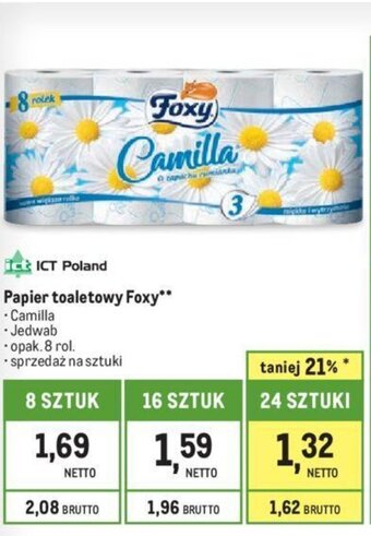 Makro Papier toaletowy Foxy 8 rol. oferta