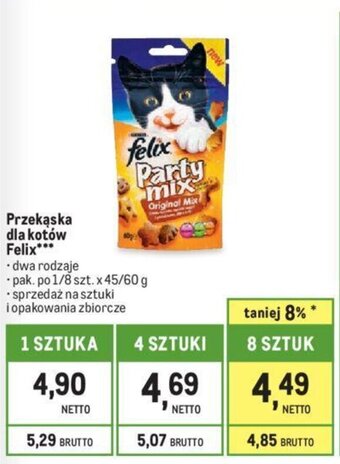 Makro Przekąska dla kotów Felix 45/60 g oferta