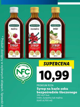 Lidl Syrop na bazie soku tłoczonego 250 ml oferta
