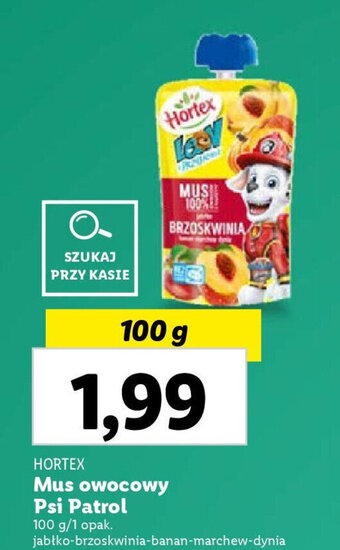 Lidl Mus owocowy Psi Patrol 100 g oferta