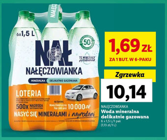 Lidl Woda mineralna delikatnie gazowana 6 x 1,5 l oferta