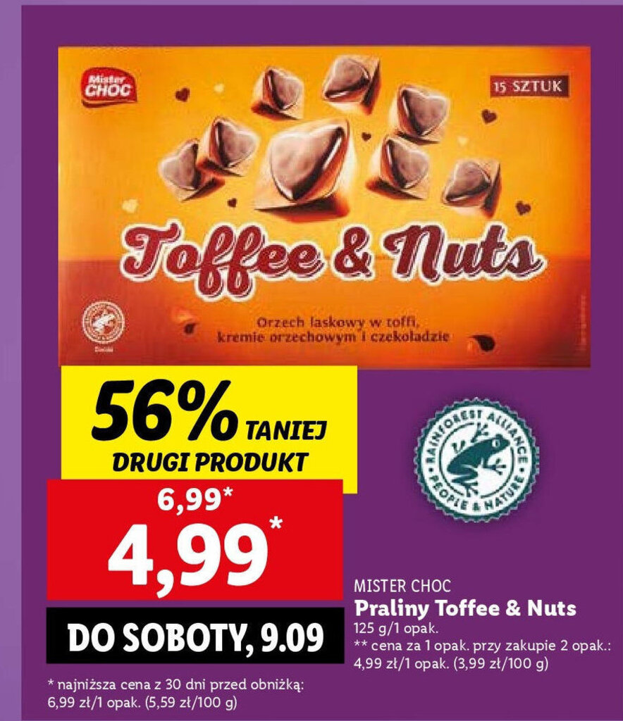 Promocja Praliny Toffee & Nuts 125 g w Lidl