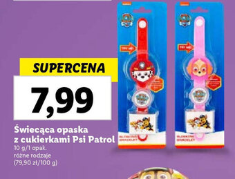 Lidl Świecąca opaska z cukierkami Psi Patrol 10 g oferta