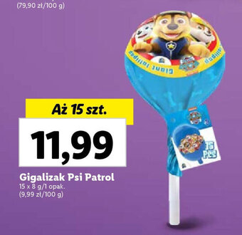 Lidl Gigalizak Psi Patrol 15 x 8 g oferta
