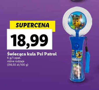 Lidl Świecąca kula Psi Patrol 6 g oferta