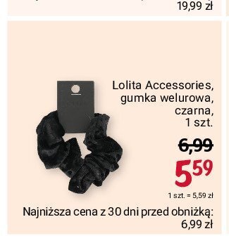 Gumka welurowa czarna