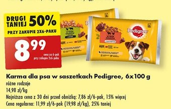 Biedronka Karma dla psa wybór smaków w sosie oferta