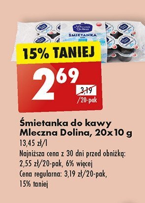 Biedronka Śmietanka do kawy oferta