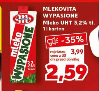 Kaufland MLEKOVITA WYPASIONE Mleko UHT 3,2% tł. 1 l oferta