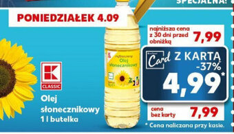 Kaufland Olej słonecznikowy 1 l oferta