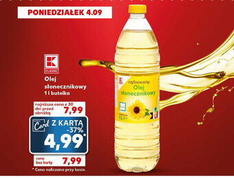 Kaufland Olej słonecznikowy 1 l oferta