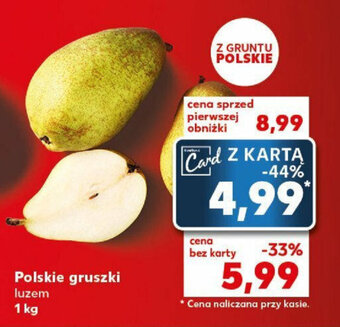 Kaufland Polskie gruszki luzem 1kg oferta