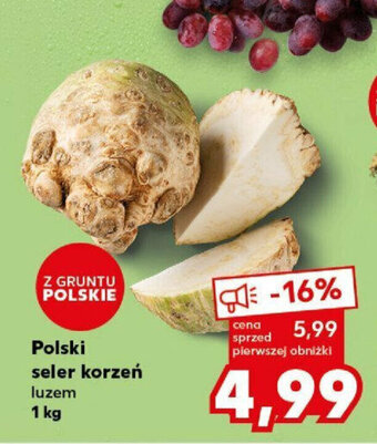 Kaufland Polski seler korzeń 1 kg oferta