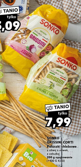 Kaufland SONKO GRISSINI CORTI Paluszki chlebowe 200g oferta