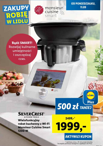 Lidl Wielofunkcyjny robot kuchenny z Wi-Fi Monsieur Cuisine Smart 1200 W oferta