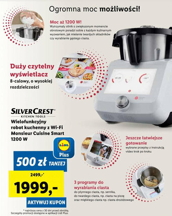 Lidl Wielofunkcyjny robot kuchenny z Wi-Fi Monsieur Cuisine Smart 1200 W oferta