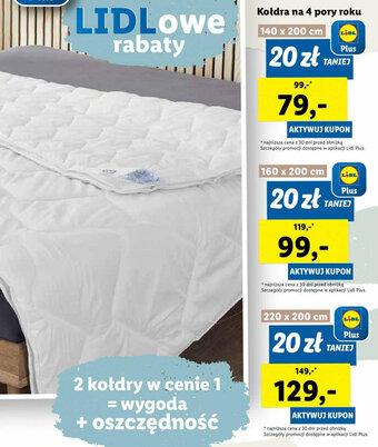 Lidl Kołdra na 4 pory roku 140 x 200 cm oferta