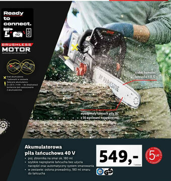 Lidl PARKSIDE Akumulatorowa piła łańcuchowa 40 V oferta