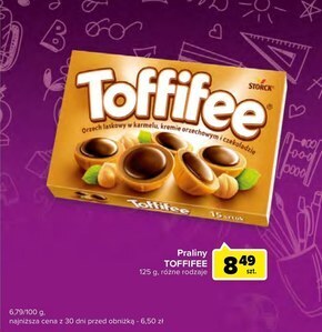 Carrefour Express Toffifee orzech laskowy w karmelu kremie orzechowym i czekoladzie 125 g (15 sztuk) oferta