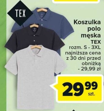 Carrefour Koszulka polo męska tex oferta
