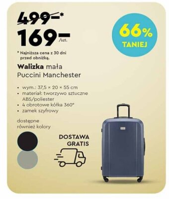Biedronka Walizka mała Puccini Manchester oferta