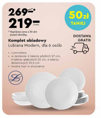 Biedronka Komplet obiadowy Lubiana Modern, dla 6 osób oferta