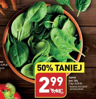 ALDI Szpinak 200g oferta