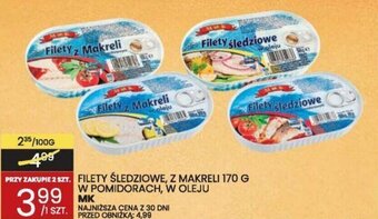 Wafelek FILETY ŚLEDZIOWE Z MAKRELI 170 G oferta