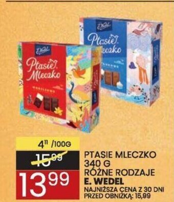 Wafelek PTASIE MLECZKO 340 G E. WEDEL oferta