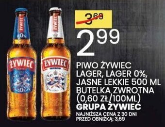 Wafelek PIWO ŻYWIEC LAGER, LAGER 0%, JASNE LEKKIE 500 ML GRUPA ŻYWIEC oferta