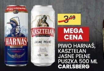 Wafelek PIWO HARNAŚ, KASZTELAN JASNE PEŁNE PUSZKA 500 ML CARLSBERG oferta