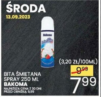 Wafelek BITA ŚMIETANA SPRAY 250 ML BAKOMA oferta