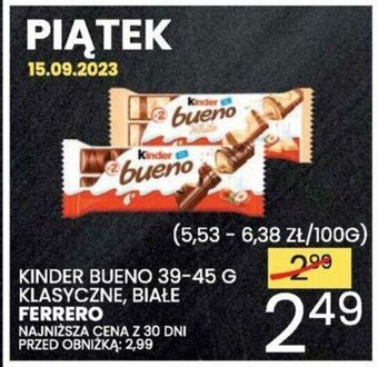 Wafelek KINDER BUENO 39-45 G FERRERO oferta