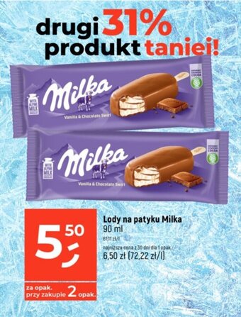 Dealz Lody na patyku Milka 90 ml oferta