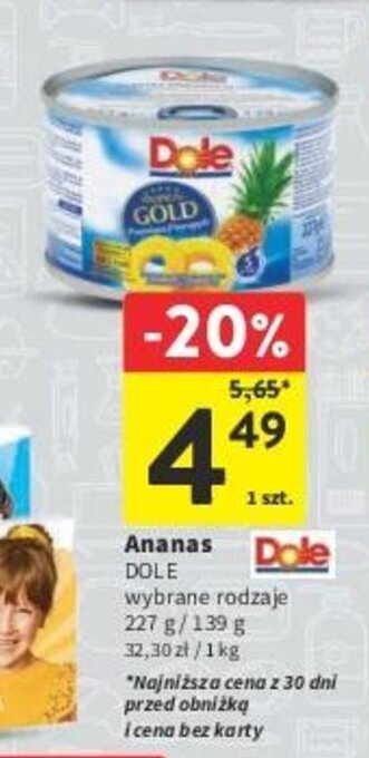 Intermarche Ananas DOLE 227 g oferta