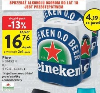Intermarche Piwo HEINEKEN 4x0,5l oferta