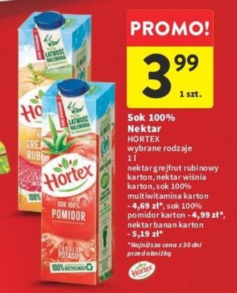 Intermarche Sok 100% Nektar HORTEX 1l oferta