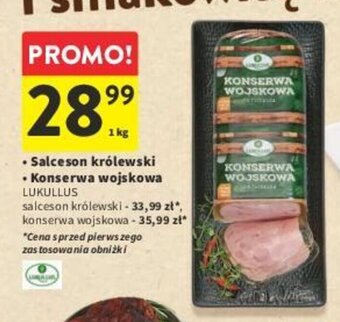 Intermarche Salceson królewski/konserwa wojskowa LUKULLUS 1kg oferta