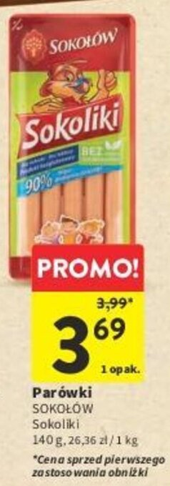 Intermarche Parówki SOKOŁÓW 140g oferta