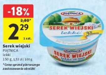 Intermarche Serek wiejski PIĄTNICA lekki 150g oferta